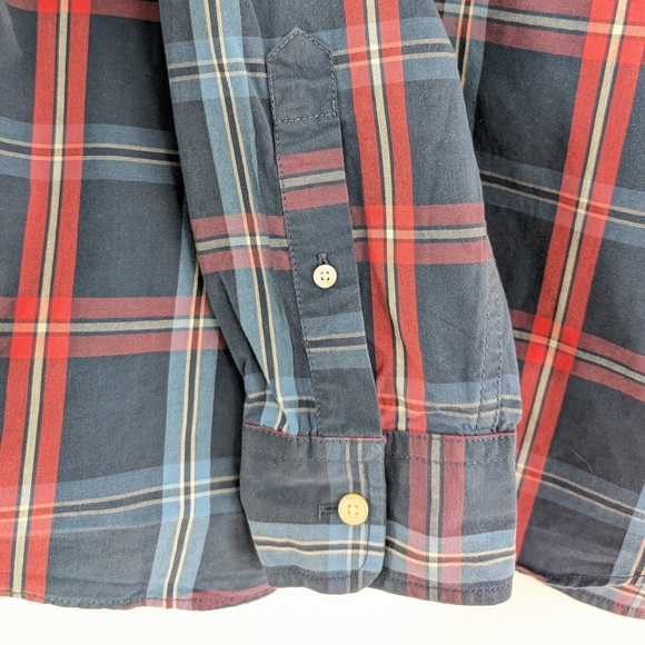 Abercrombie Boy's Blue and Red Plaid Shirt - Picture 5 of 5
